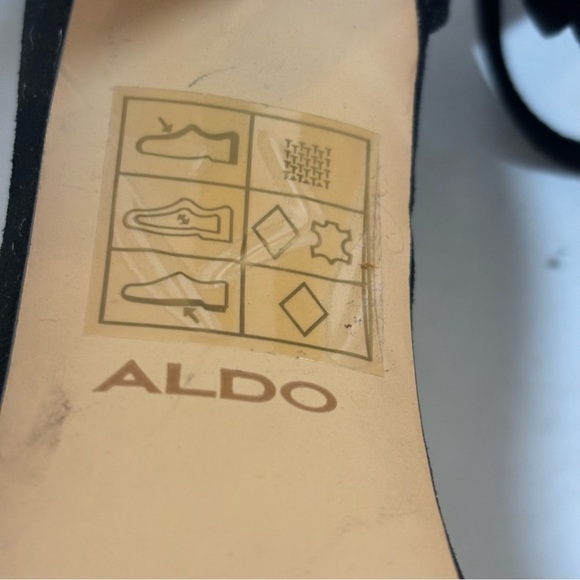 Aldo women’s black velvet crystal embellished strappy stiletto  heeled sandals 9 - Picture 10 of 12